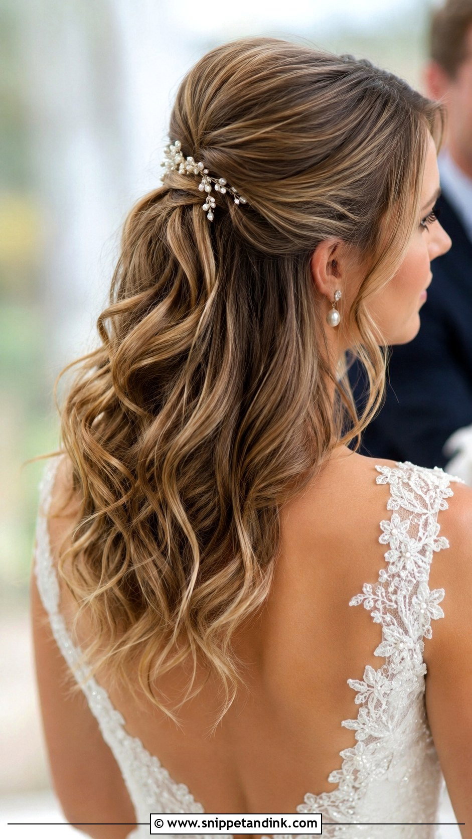 Half Up Ponytail for Wedding - Snippet and Ink - 30 Ponytail Hairstyles for Wedding