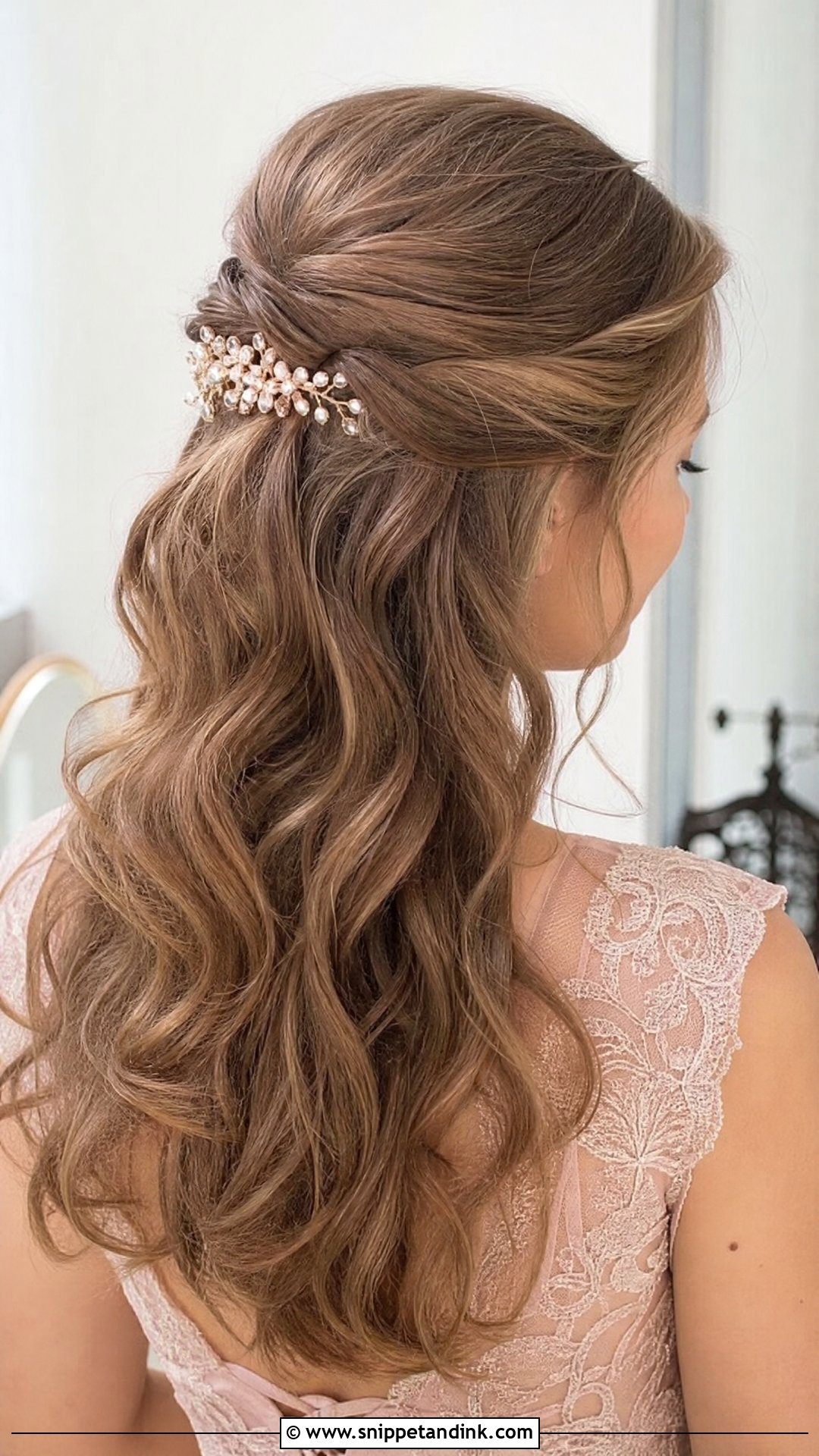 Half Up Ponytail for Wedding Guest - Snippet and Ink - 20 Ponytail for Wedding Guest Ideas