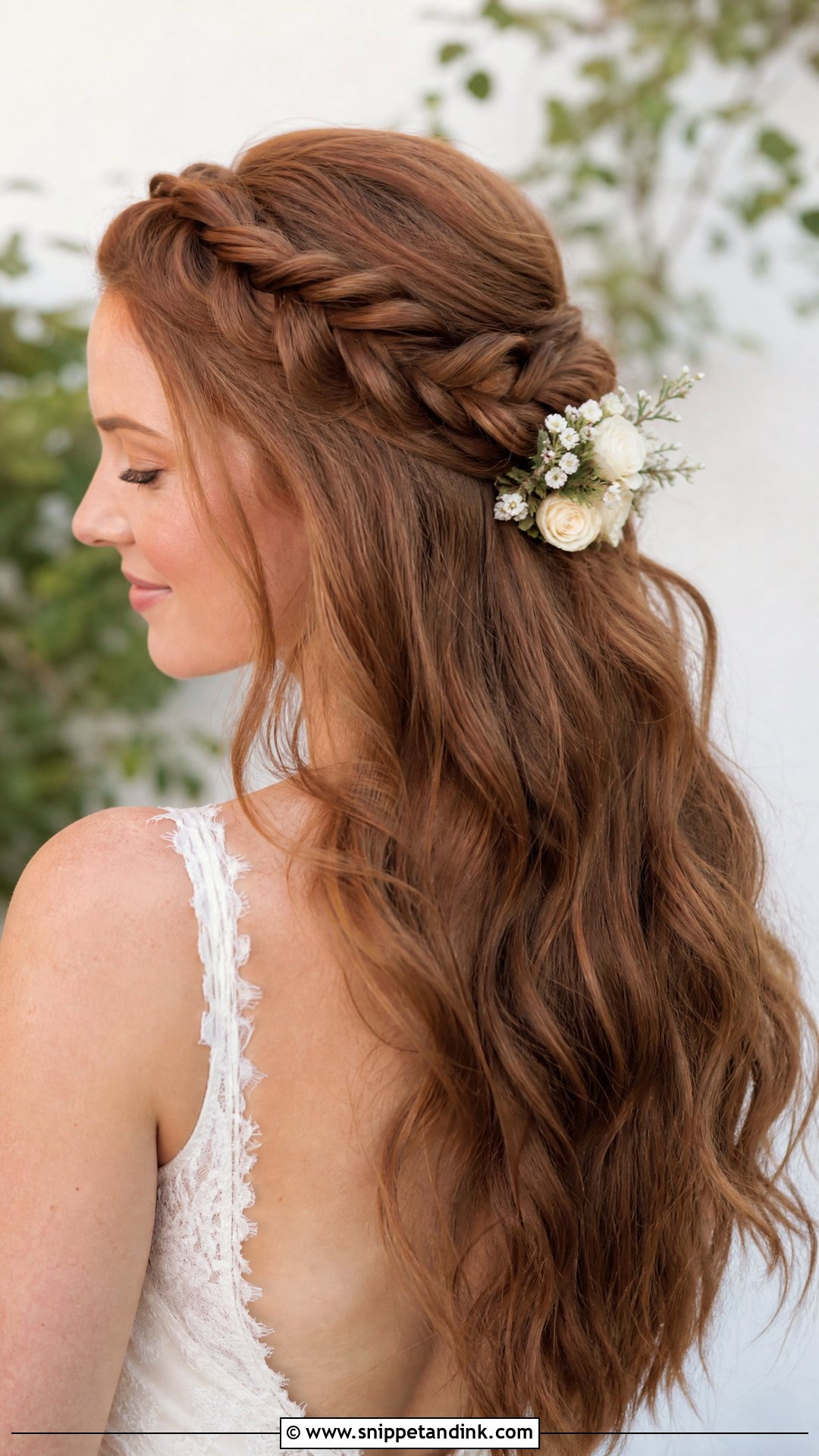 Half Up Rope Braid Bridal Style - Snippet and Ink - 20 Half-Up Wedding Hairstyles for Long Hair the Bride