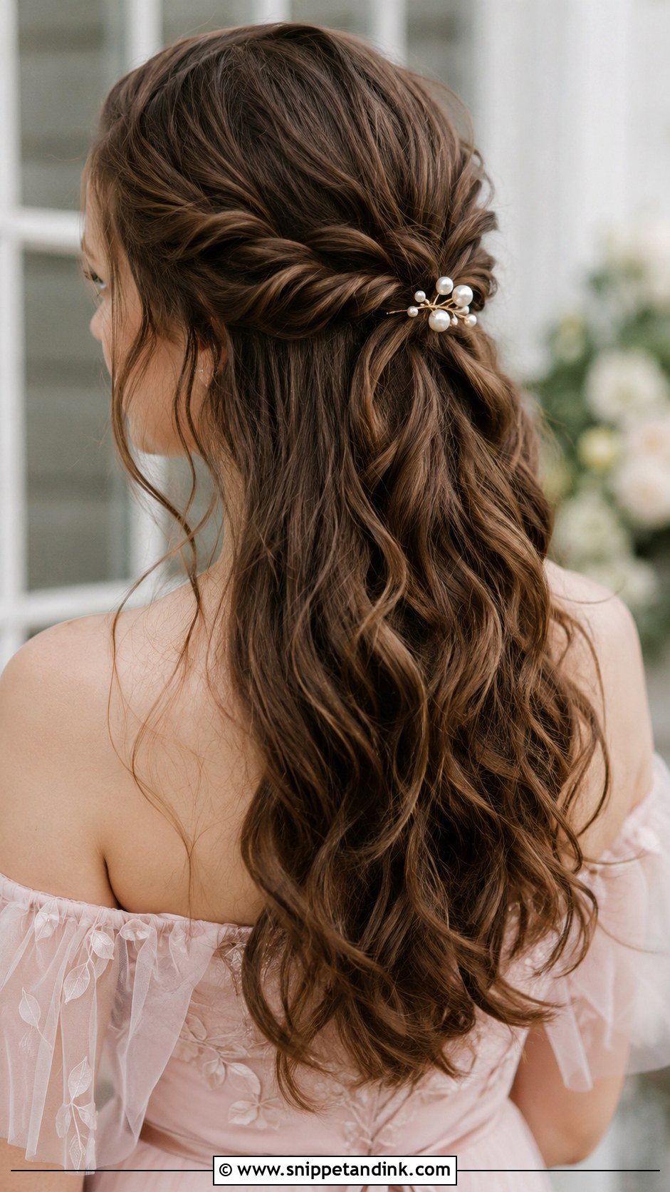 Half Up Rope Braid Hairstyle - Snippet and Ink - 25 Half-Up Maid of Honor Hairstyles