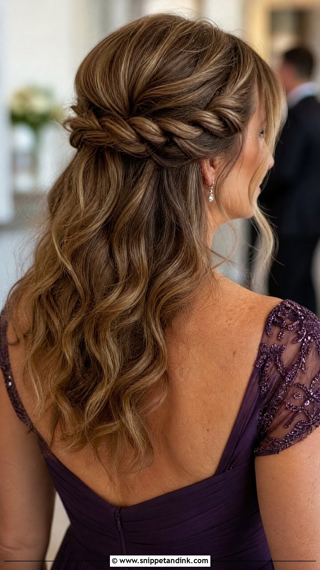 Half Up Rope Braid Style - Snippet and Ink - 20 Half-Up Mother of Bride Hairstyles