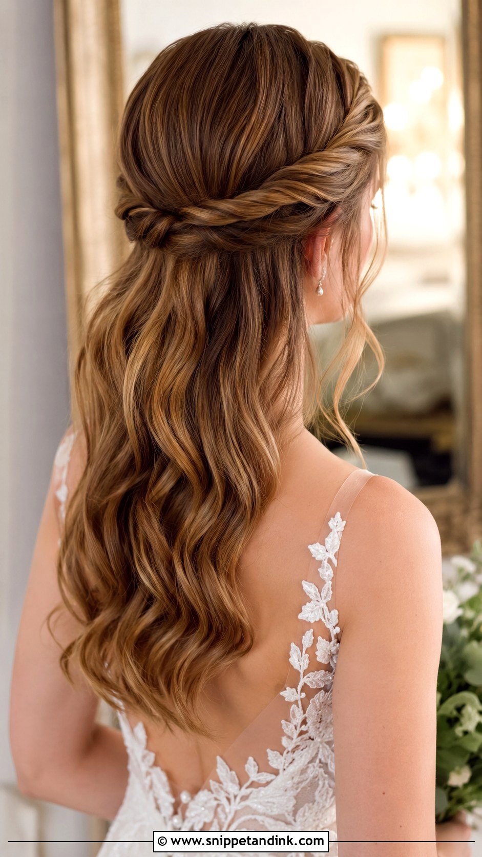 Half Up Rope Twist - Snippet and Ink - 20 Medium Half-Up Wedding Guest Hairstyles