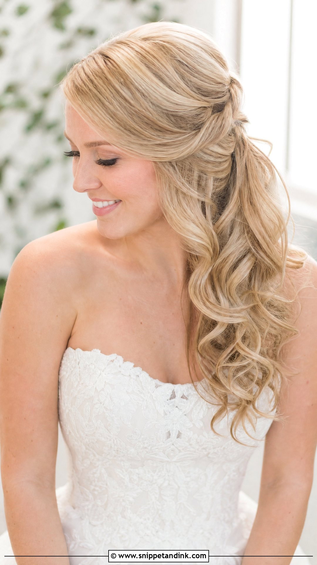 Half Up Side Ponytail - Snippet and Ink - 25 Side Ponytail Wedding Hairstyles
