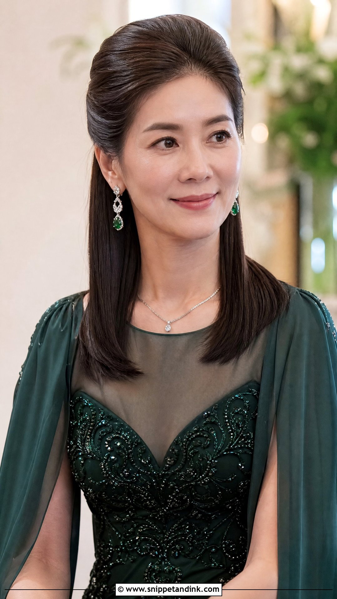 Half Up Sleek and Smooth Style - Snippet and Ink - 20 Half-Up Mother of Bride Hairstyles
