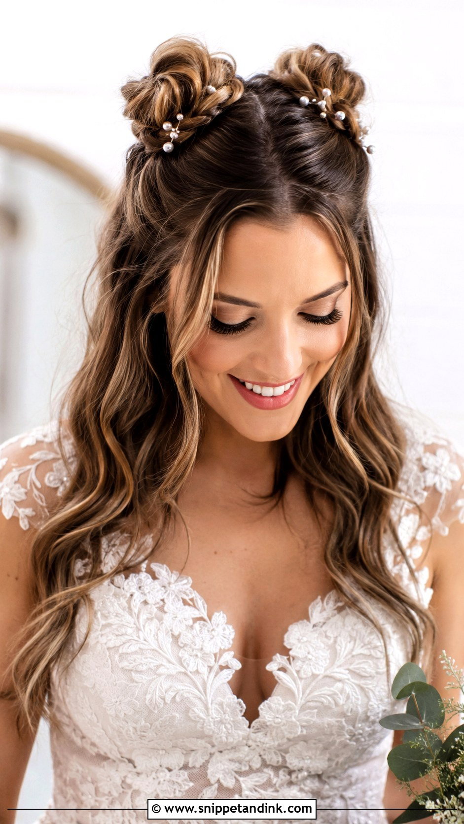 Half Up Space Buns - Snippet and Ink - 25 Edgy Wedding Hairstyles