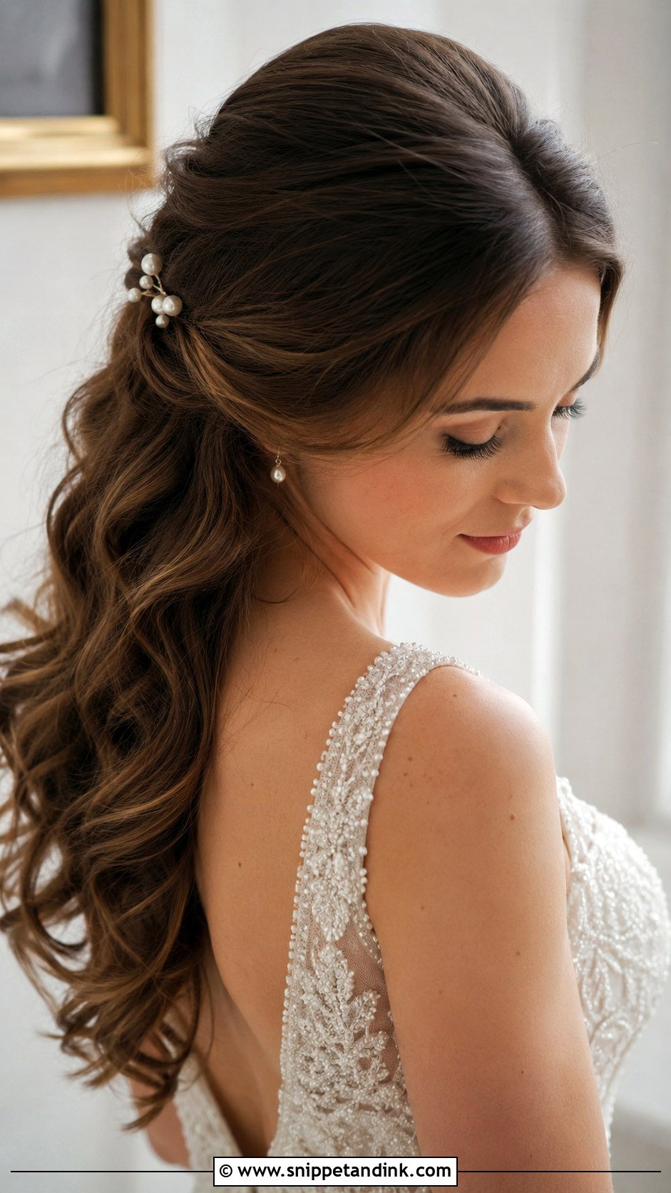 Half Up Style With a Bouffant - Snippet and Ink - 25 Wedding Hair Brunette Ideas