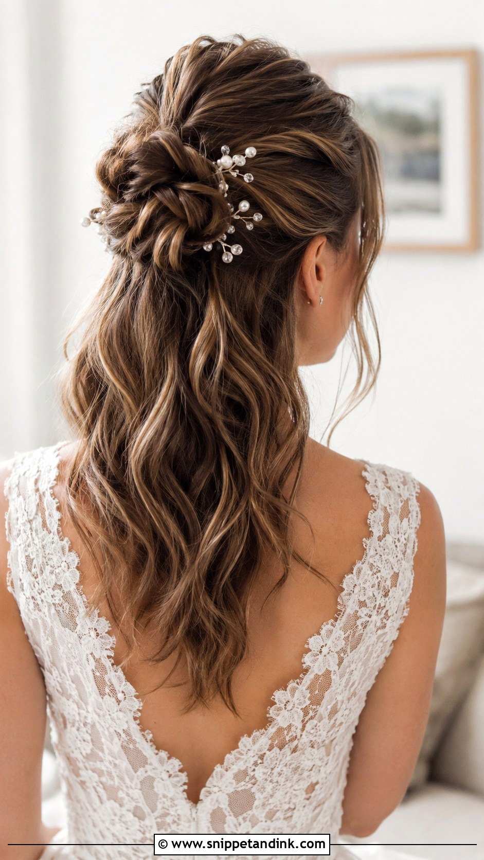 Half Up Textured Updo - Snippet and Ink - 20 Textured Wedding Updo Ideas