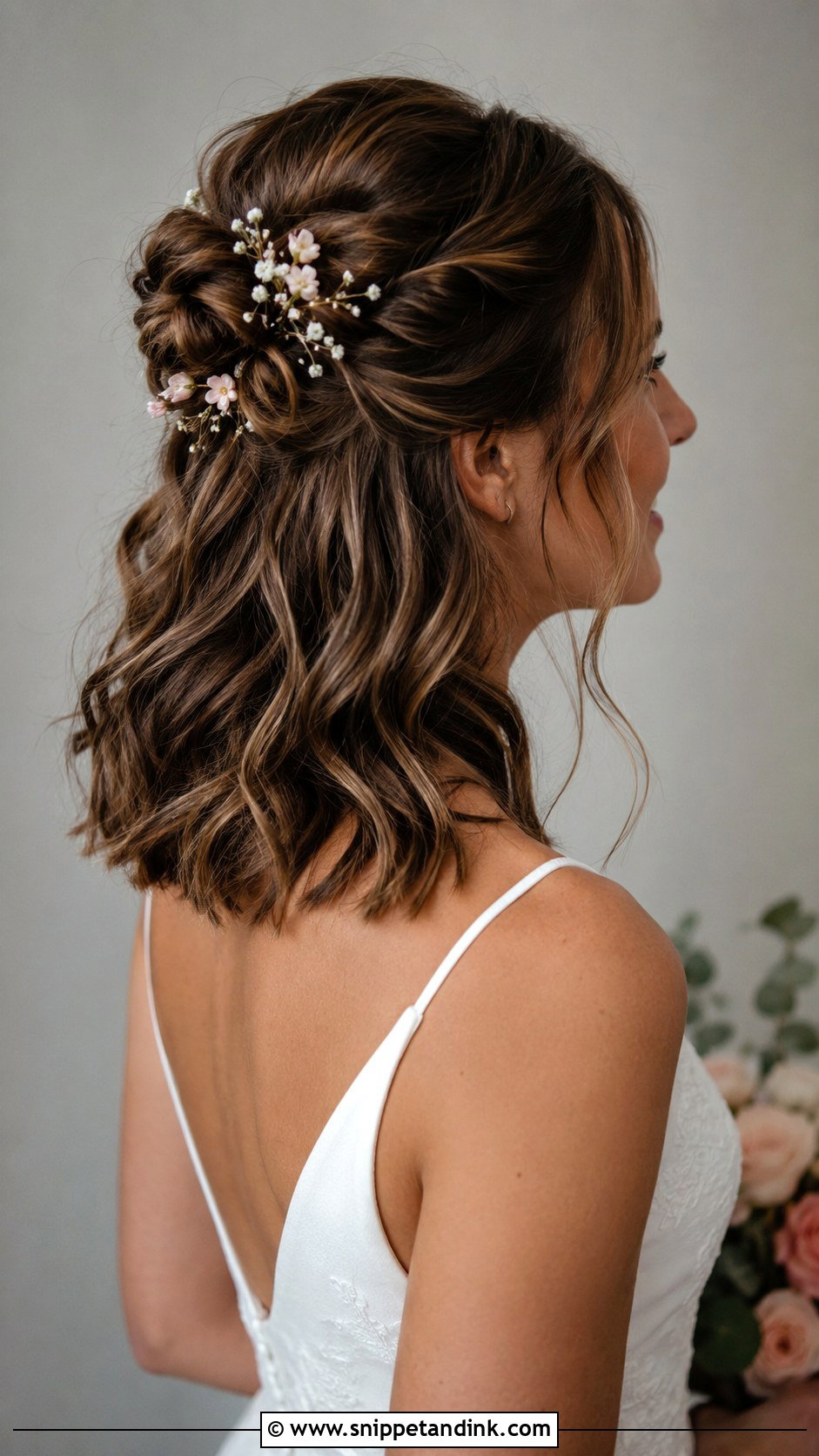 Half Up Top Knot - Snippet and Ink - 20 Quick Easy Updos for Short Hair Shoulder Length Wedding Hairstyles