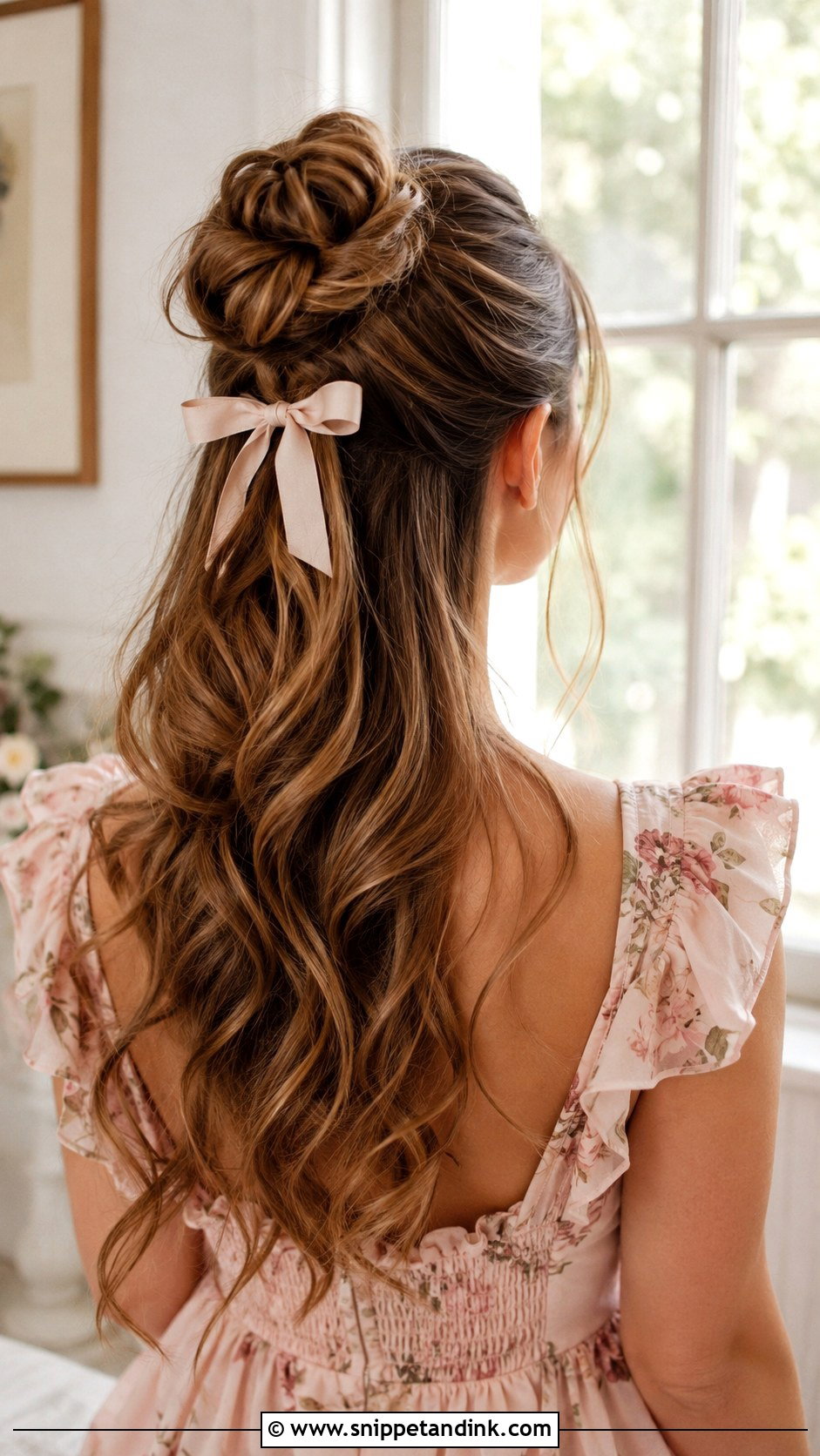 Half Up Top Knot - Snippet and Ink - 25 Hairstyle Ideas for Wedding Guest
