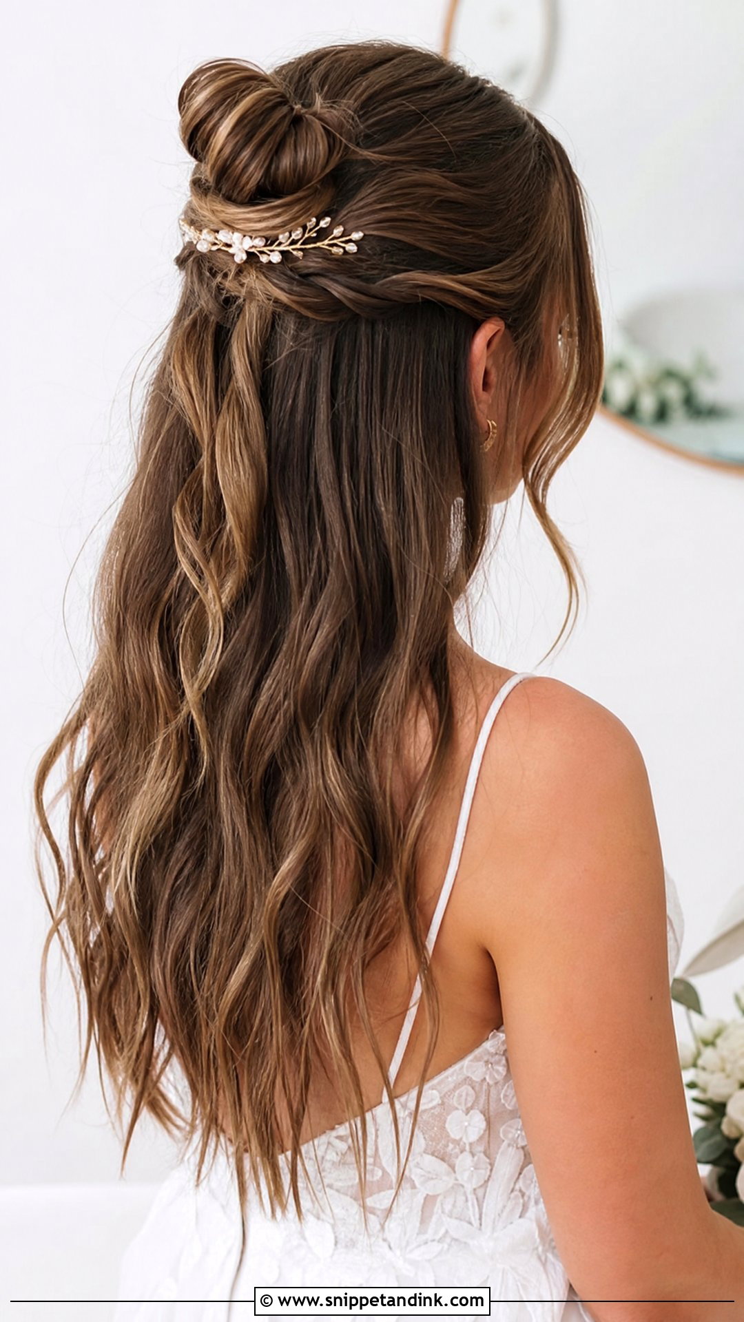 Half Up Top Knot - Snippet and Ink - 20 Hairstyle for Bridal Ideas