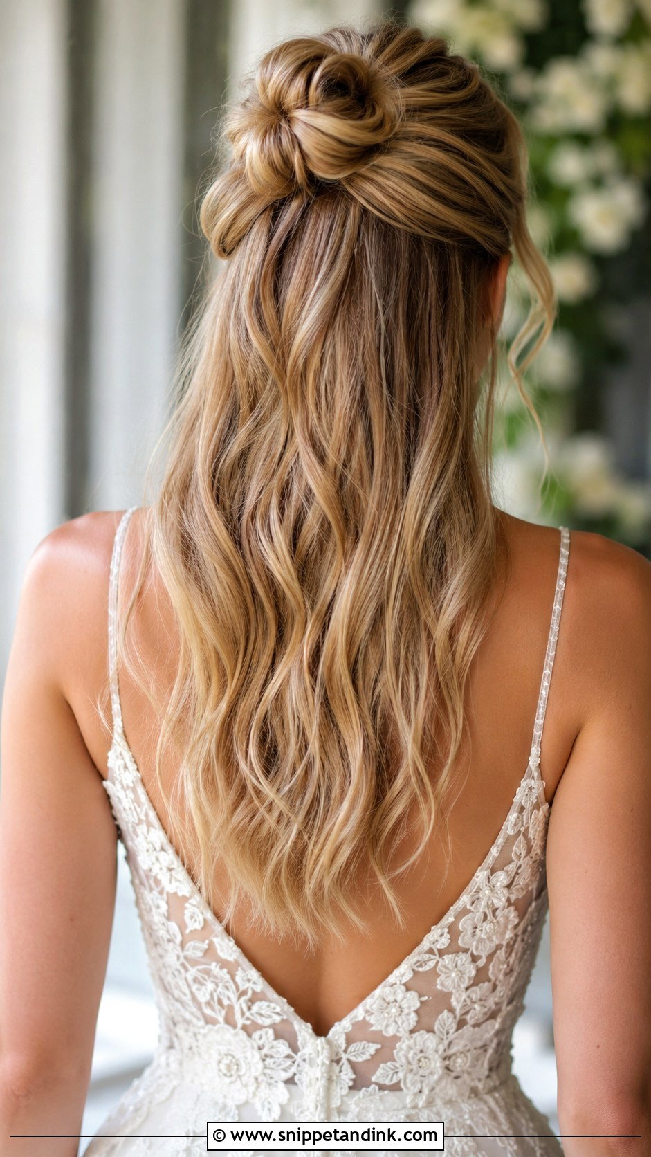 Half Up Top Knot - Snippet and Ink - 30 Simple Wedding Hair Ideas
