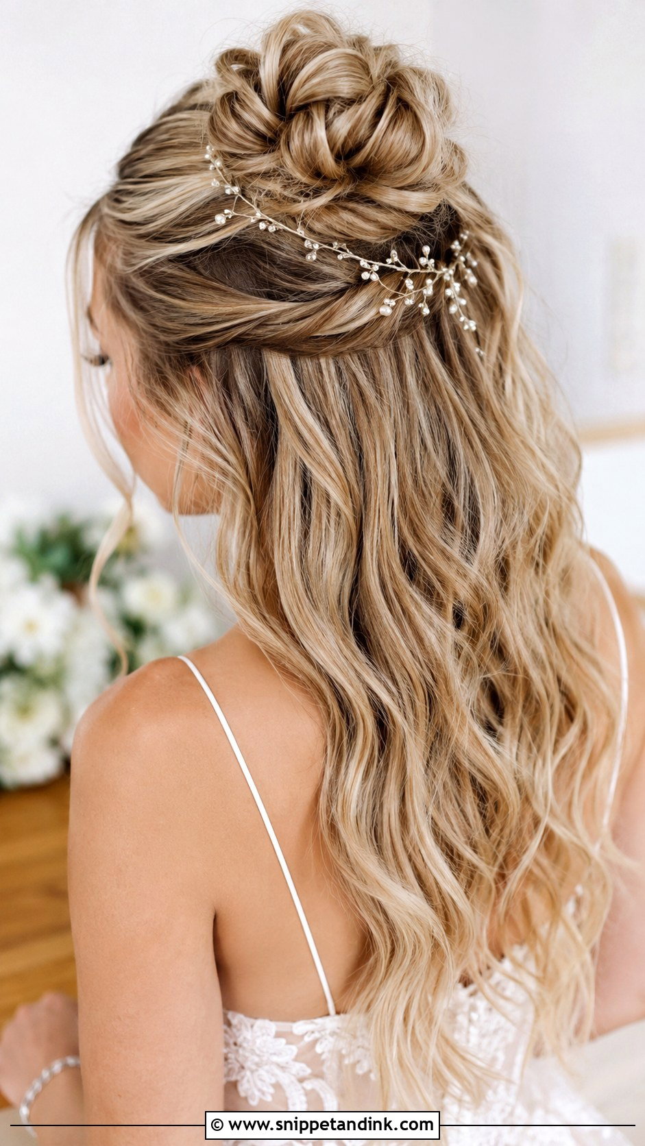 Half Up Top Knot - Snippet and Ink - 35 Simple Wedding Hairstyles