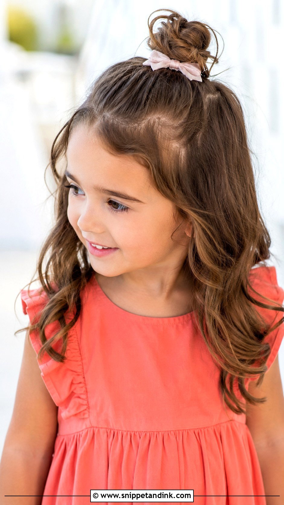Half Up Top Knot - Snippet and Ink - 20 Kid Wedding Hairstyles