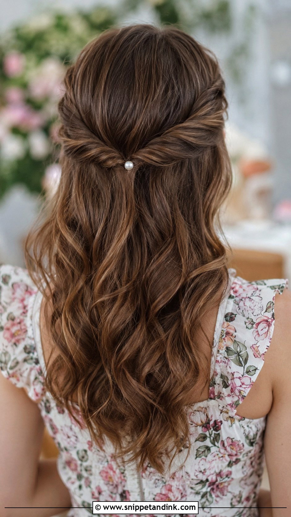 Half Up Twisted Crown - Snippet and Ink - 25 Easy Medium Wedding Guest Hairstyles