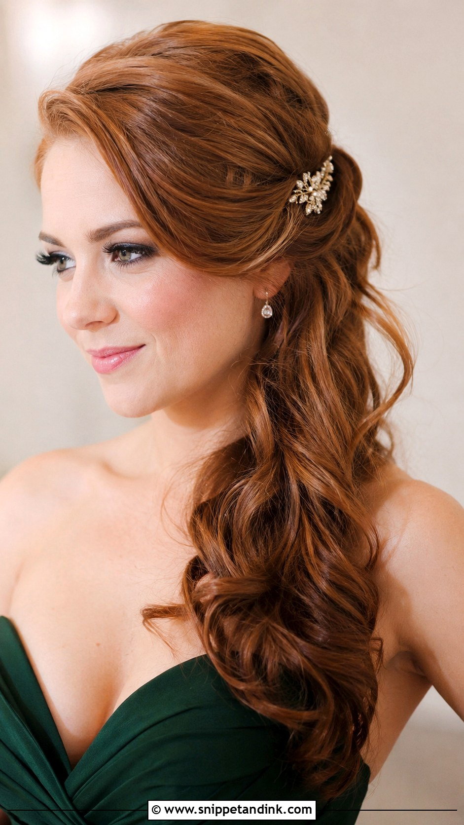 Half Up Twisted Side Style - Snippet and Ink - 20 Simple Shoulder Length Medium Half-Up Wedding Guest Hairstyles