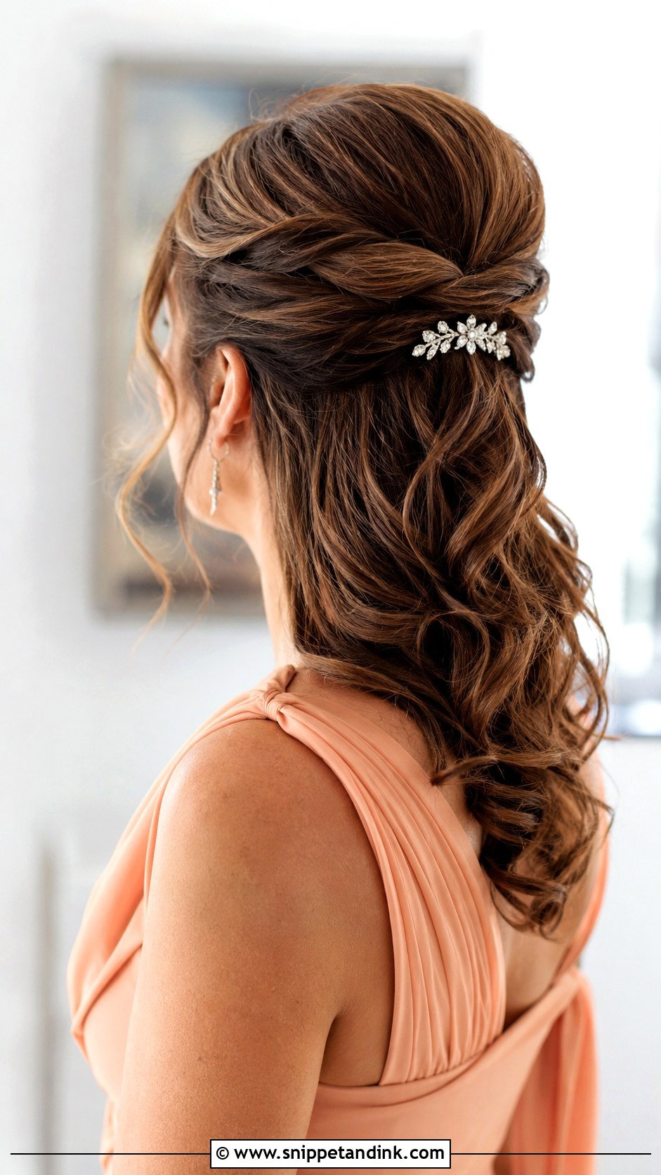 Half Up Twisted Style - Snippet and Ink - 20 Mother of the Bride Hairstyle Ideas