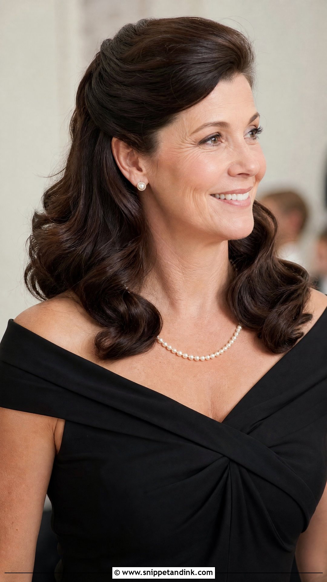 Half Up Vintage Waves Style - Snippet and Ink - 20 Half-Up Mother of Bride Hairstyles