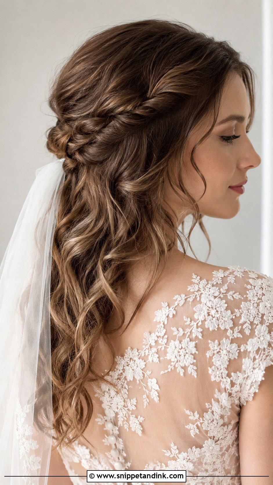 Half Up Vintage Waves With Twists - Snippet and Ink - 25 Vintage Waves Wedding Hair