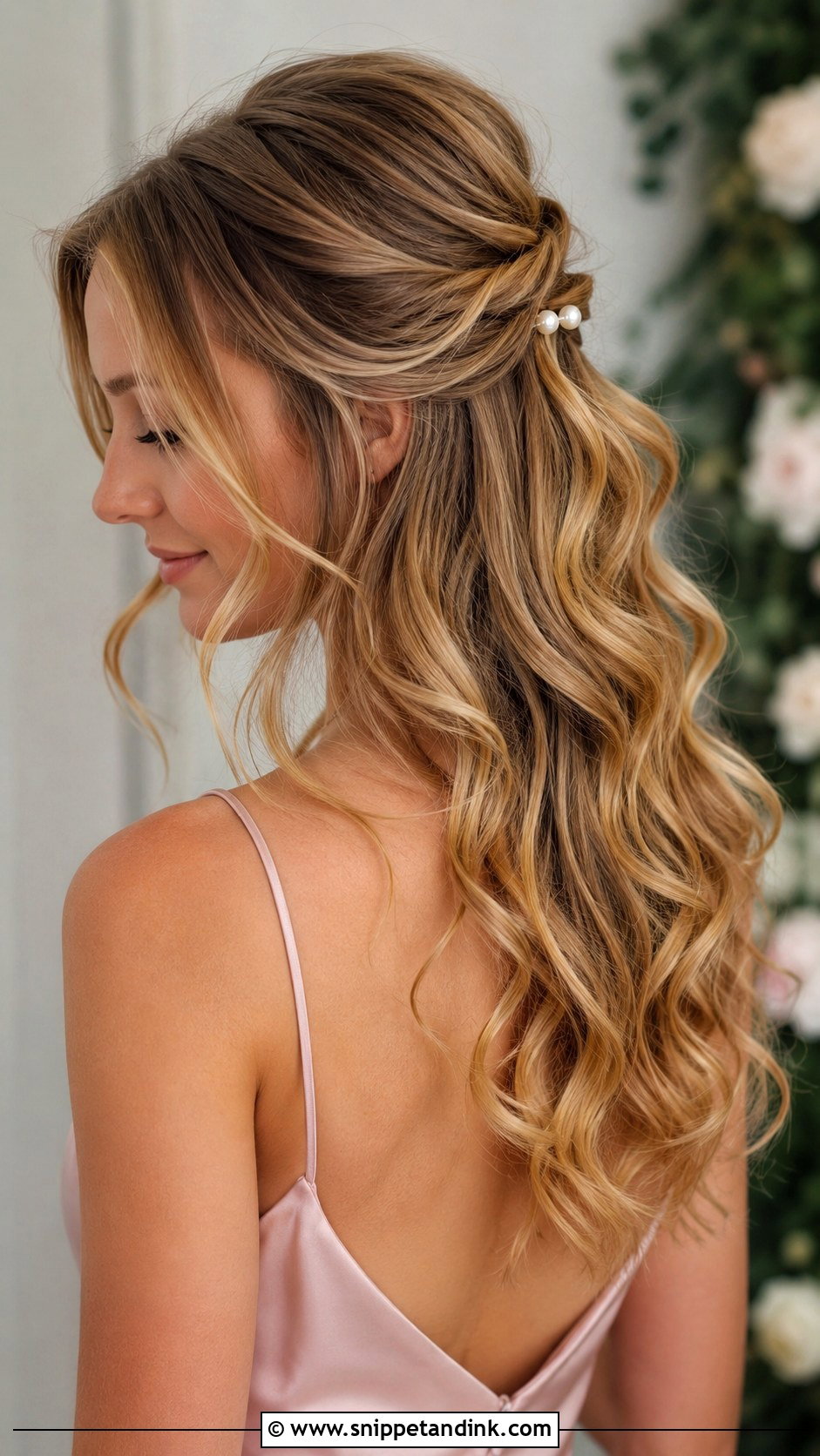 Half Up Wedding Guest Curls - Snippet and Ink - 20 Curls for Wedding Guest