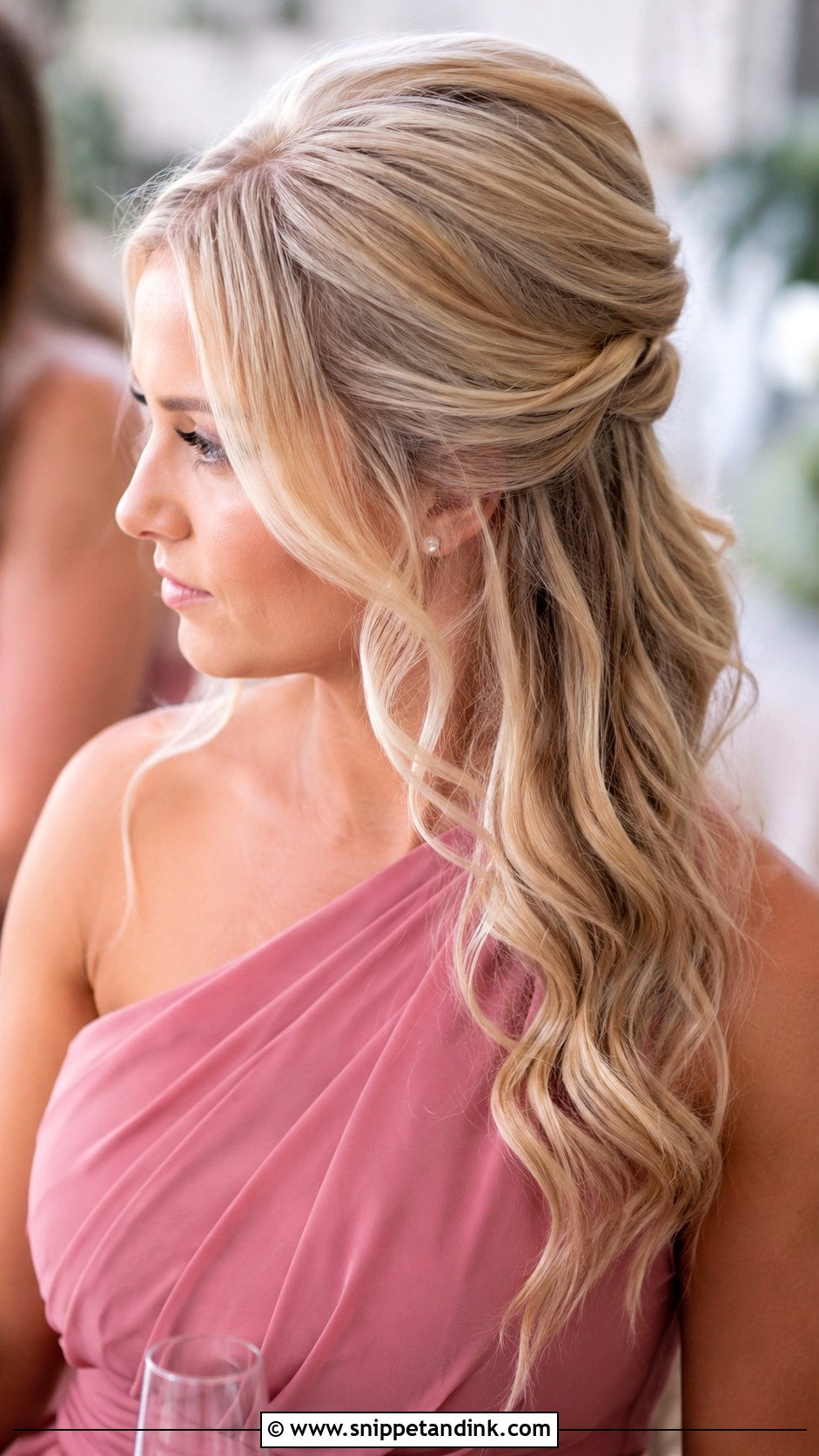 Half Up Wedding Guest Hair With Volume - Snippet and Ink - 20 Half-Up Wedding Guest Hair Ideas