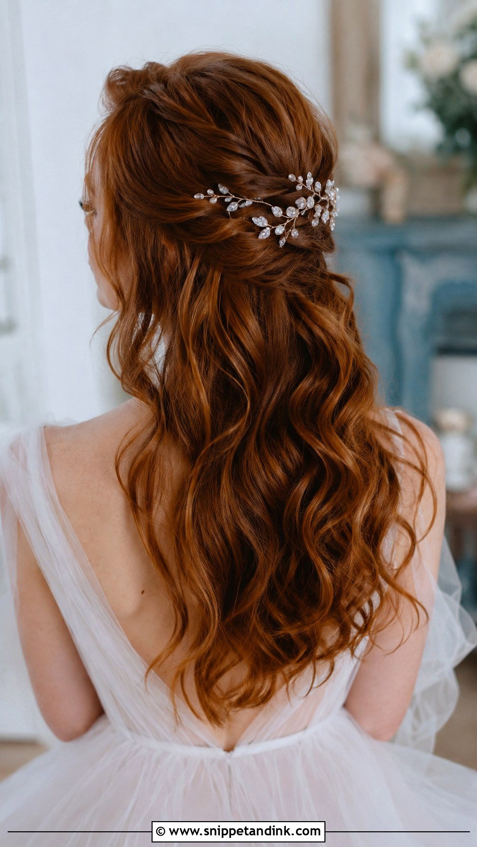 Half Up Wedding Hair - Snippet and Ink - 15 Wedding Hair Designs