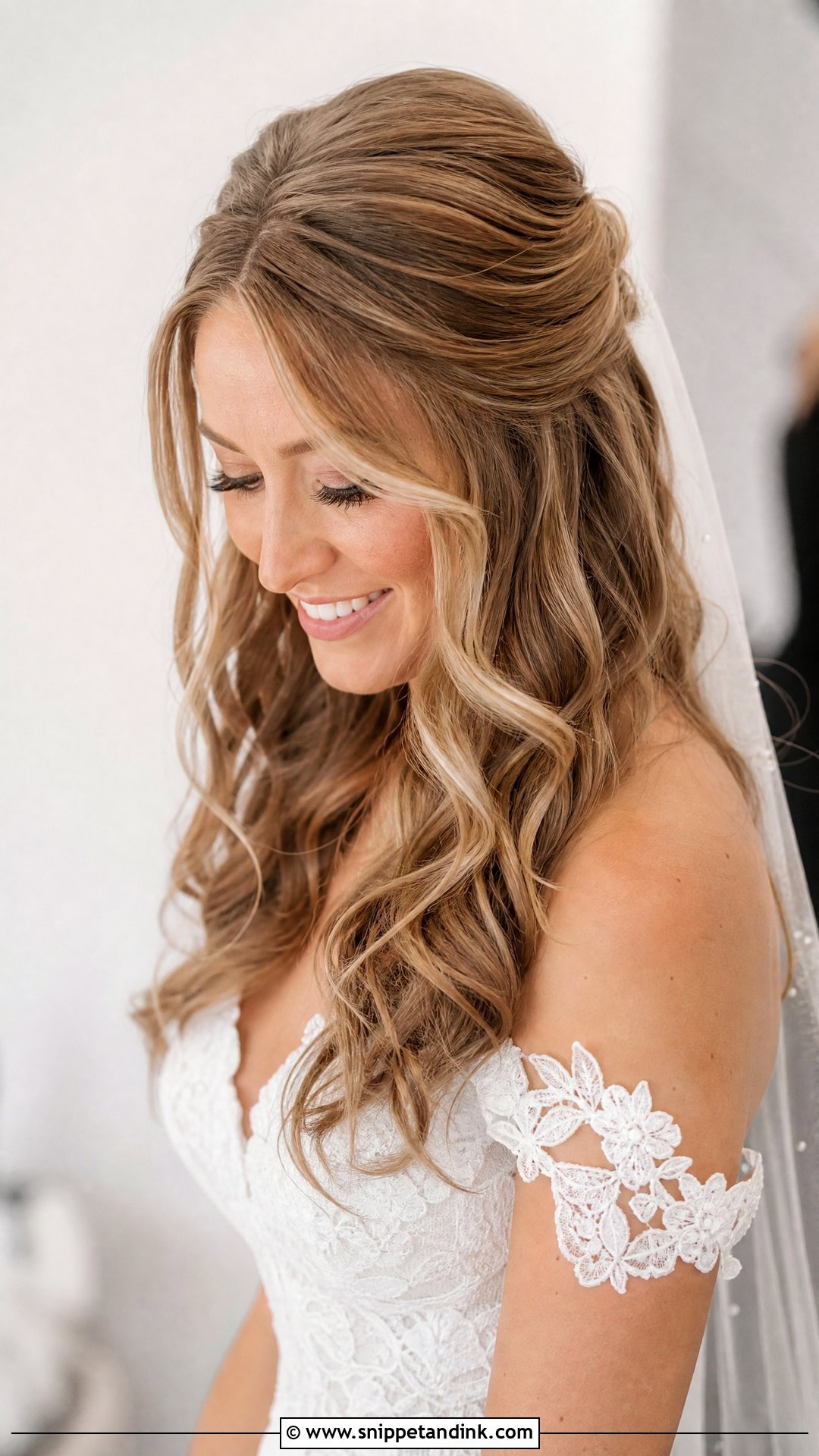 Half Up Wedding Hair Down - Snippet and Ink - 15 Classic Wedding Hair Down Ideas