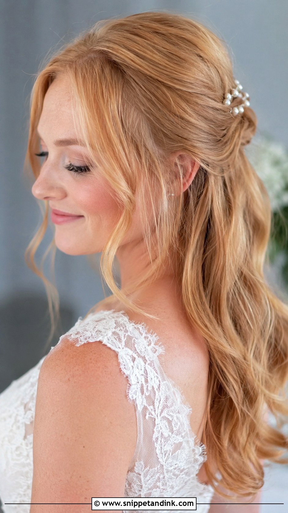 Half Up Wedding Hair For Fine Hair - Snippet and Ink - 15 Simple Half-Up Wedding Hairstyles