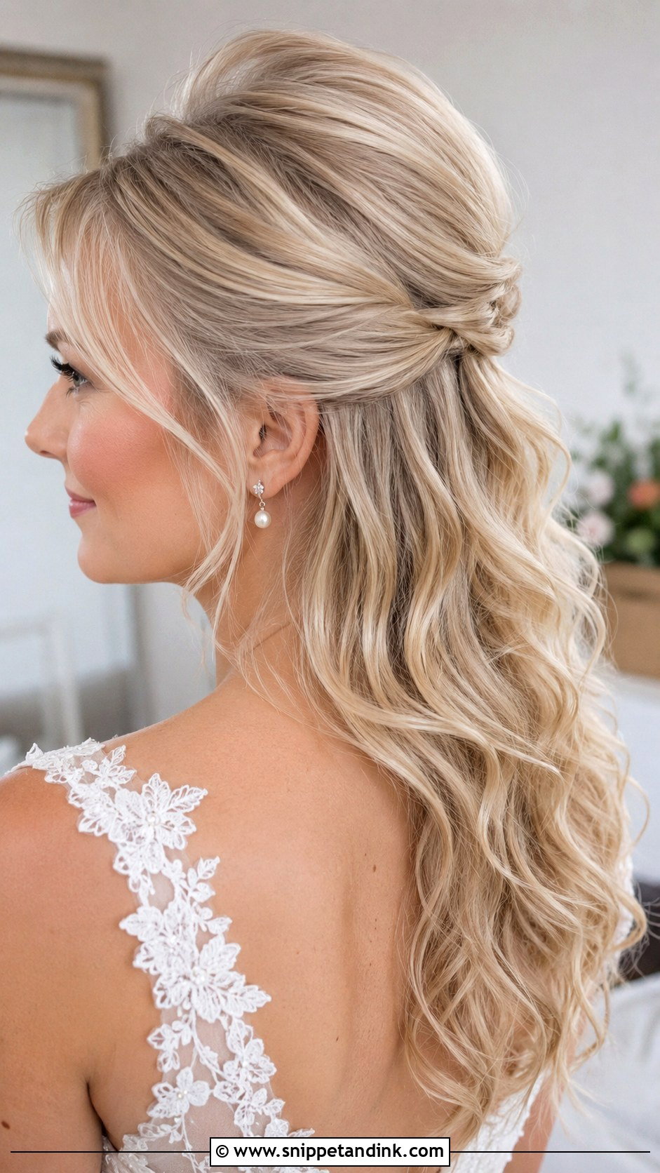Half Up Wedding Hair For Fine Hair - Snippet and Ink - 15 Half-Up Wedding Hair Tutorial Ideas