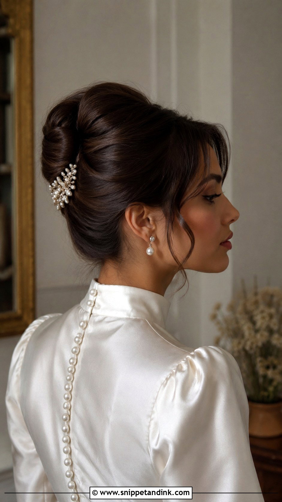 Half Up Wedding Hair For High Neck Dress - Snippet and Ink - 15 Wedding Hairstyles for High Neck Dresses