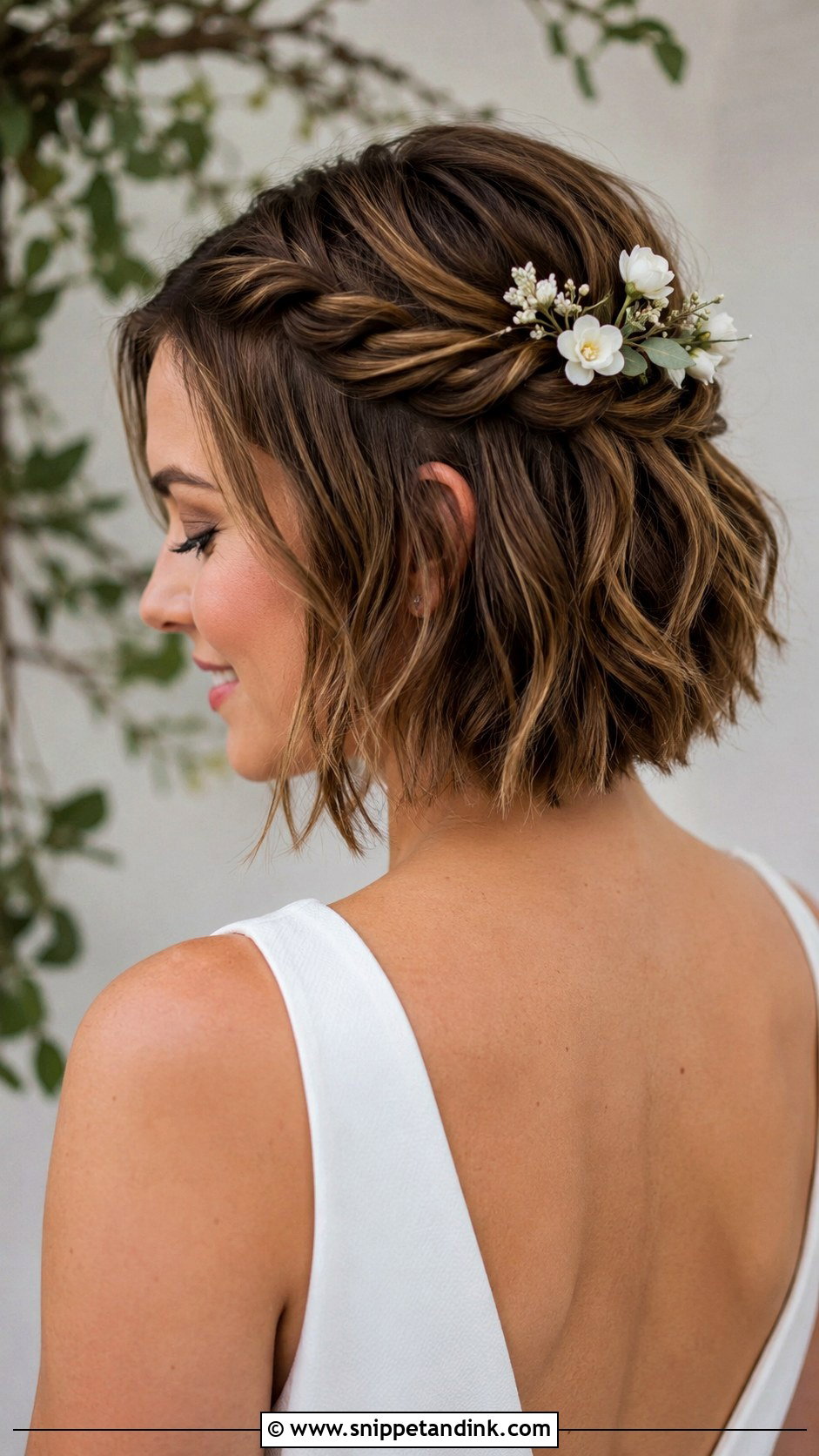 Half Up Wedding Hair For Short Hair - Snippet and Ink - 25 Half-Up Wedding Hair Styles