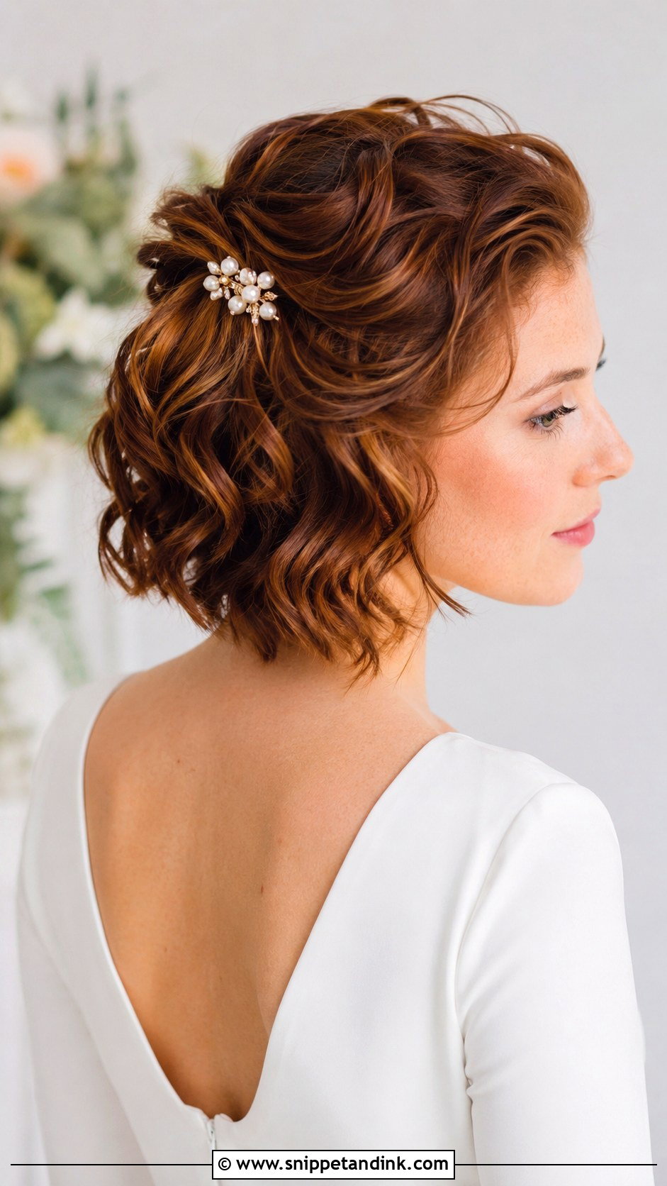 Half Up Wedding Hair For Short Hair - Snippet and Ink - 15 Half-Up Hair Dos for Wedding