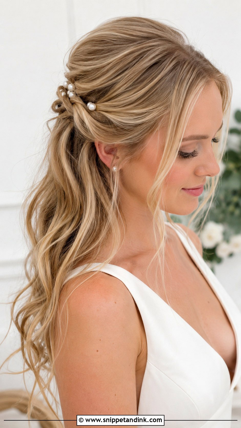 Half Up Wedding Hair For Thin Hair - Snippet and Ink - 15 Wedding Hair Styles for Thinner Hair