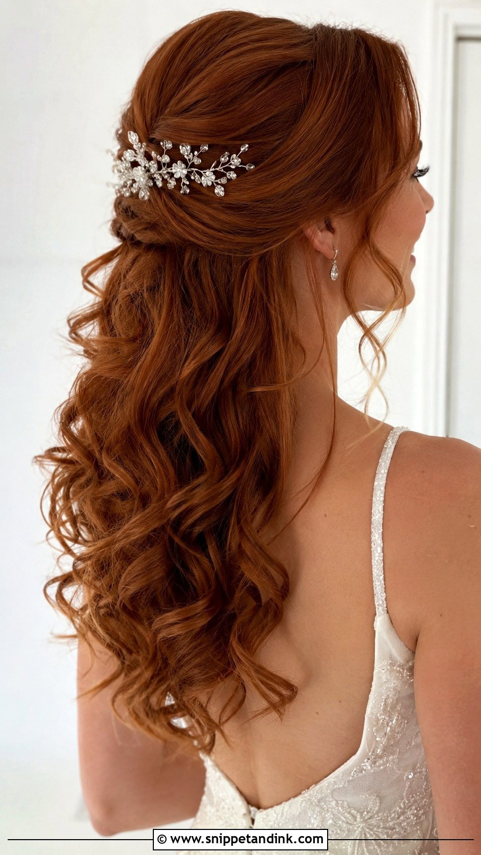 Half Up Wedding Hair With A Bridal Comb - Snippet and Ink - 20 Half-Up Hair for Wedding Ideas