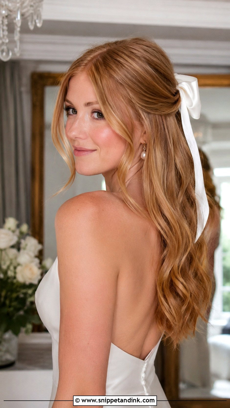 Half Up Wedding Hair With Bow - Snippet and Ink - 15 Half-Up Hair Dos for Wedding