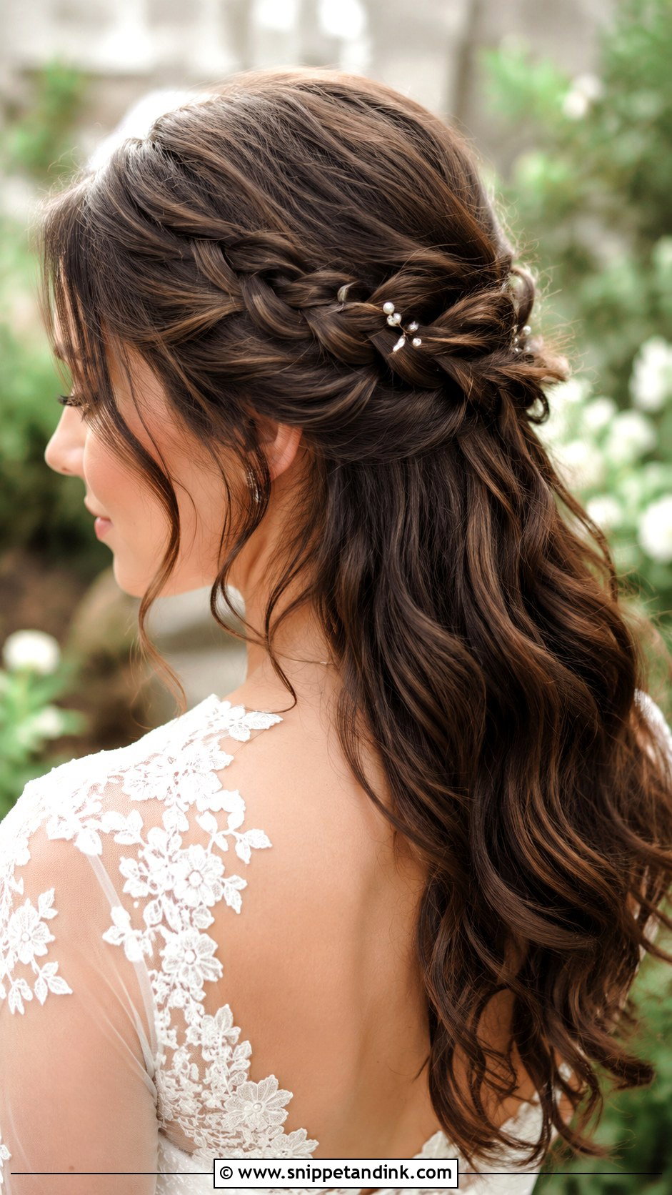 Half Up Wedding Hair With Braids - Snippet and Ink - 15 Half Hairdo Wedding Ideas