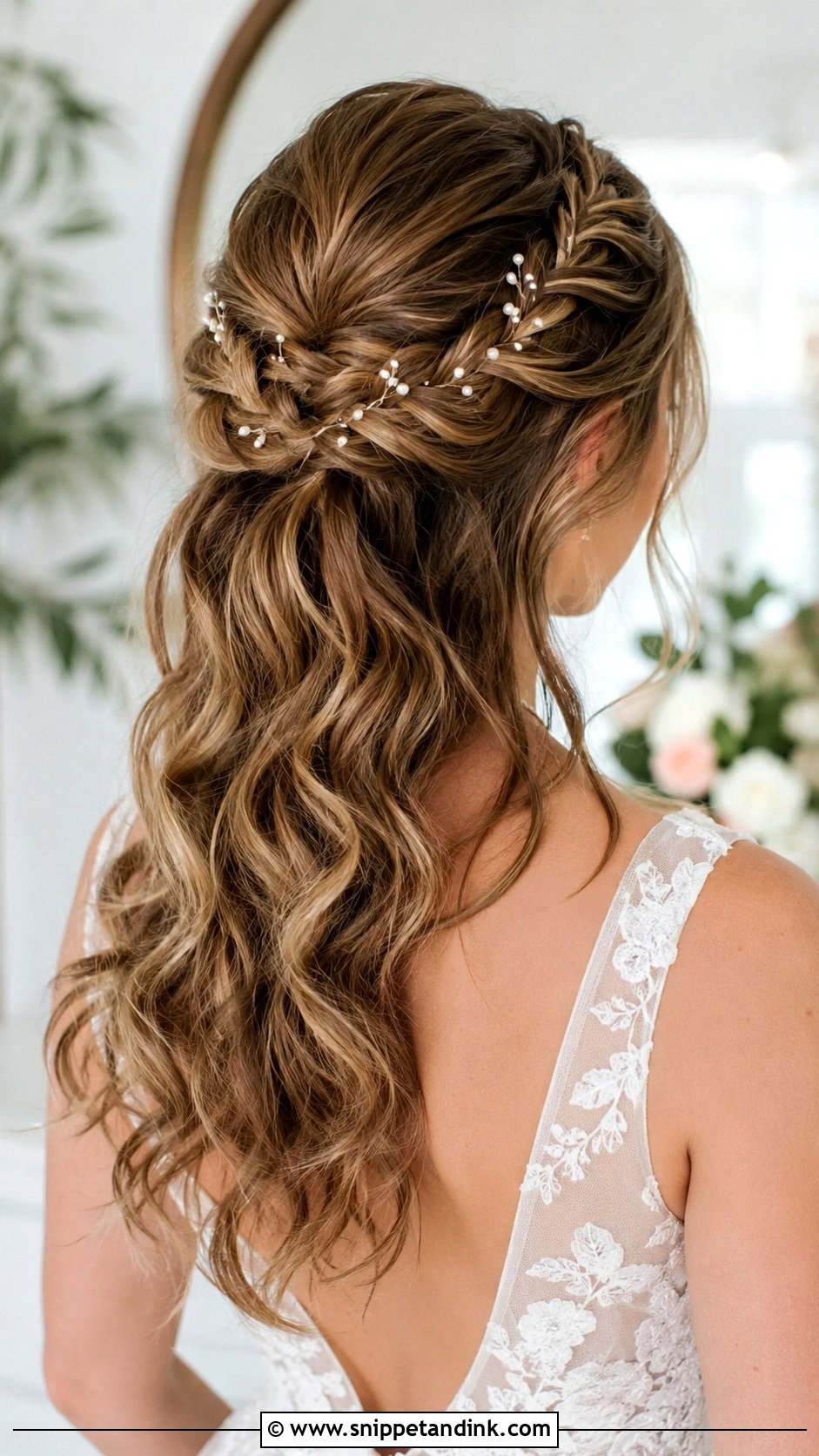 Half Up Wedding Hair With Braids - Snippet and Ink - 20 Half-Up Hair for Wedding Ideas