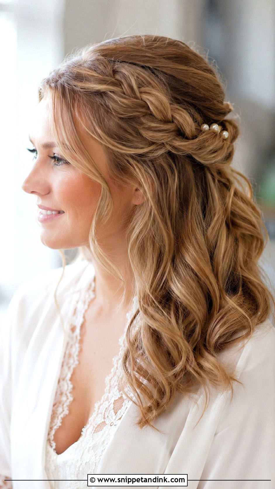 Half Up Wedding Hair With Braids And Curls - Snippet and Ink - 15 Wedding Hair with Braids and Curls