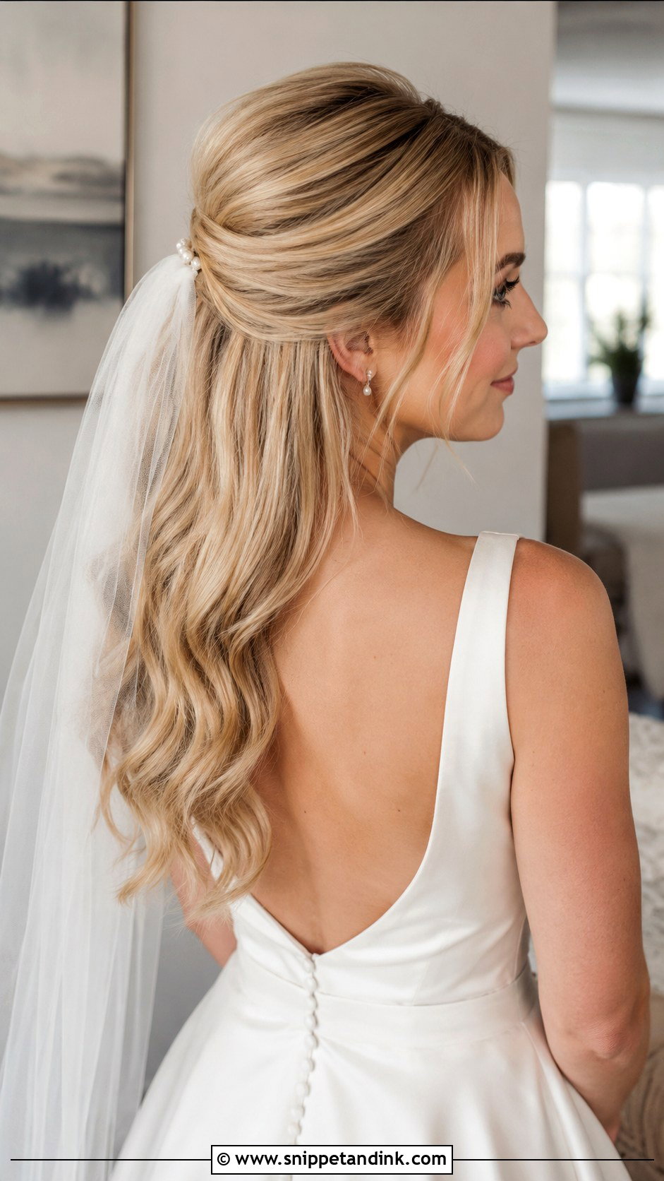 Half Up Wedding Hair With Crown Volume - Snippet and Ink - 15 Half-Up Wedding Bride Hairstyles