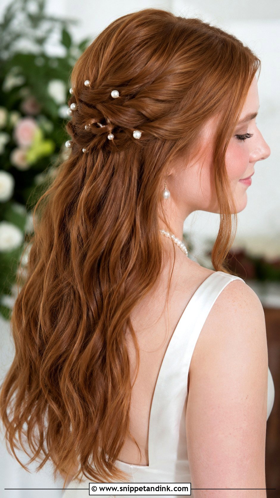 Half Up Wedding Hair With Hair Comb - Snippet and Ink - 15 Simple Half-Up Wedding Hair Ideas