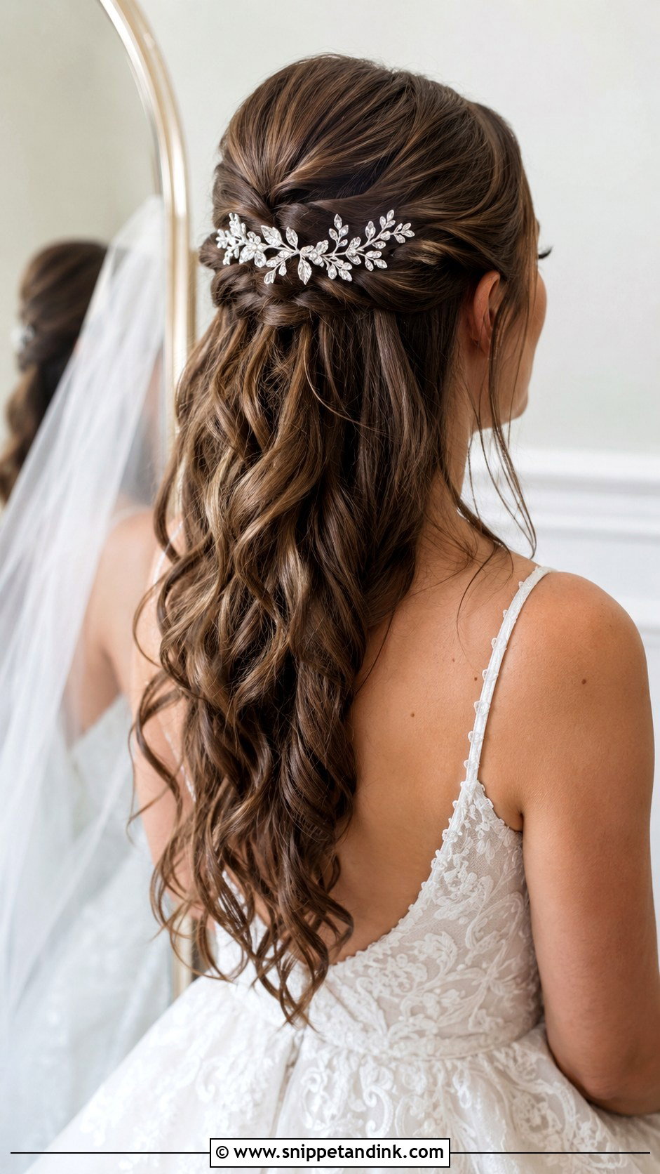 Half Up Wedding Hair With Hair Comb - Snippet and Ink - 15 Half-Up Hair Dos for Wedding