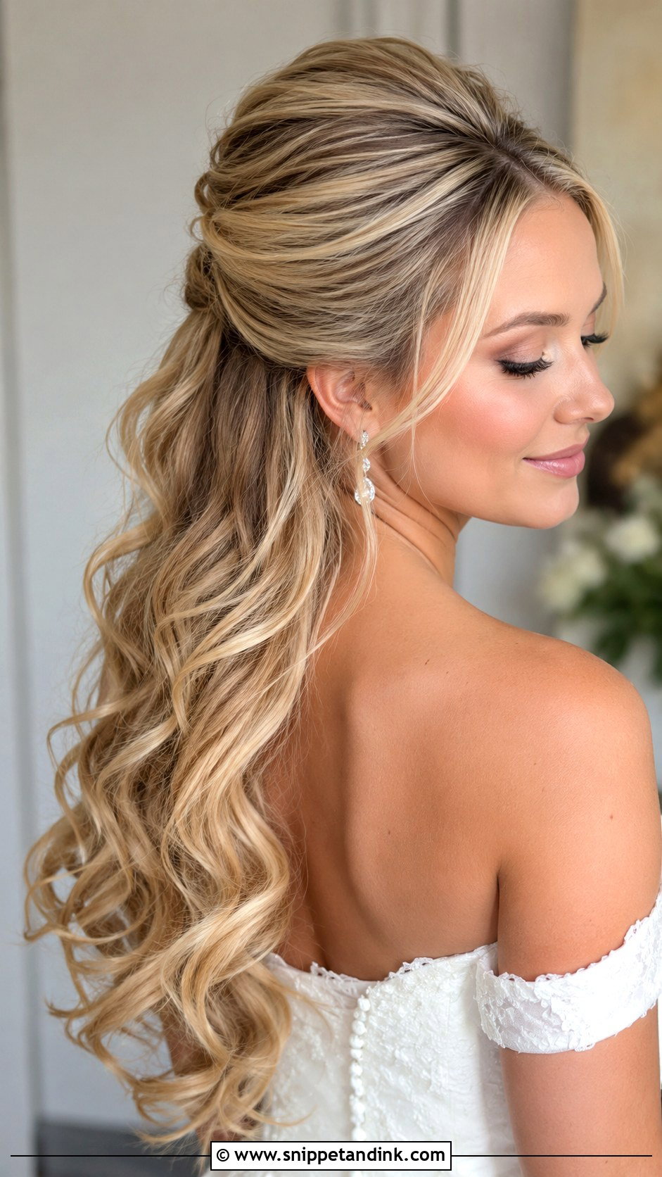 Half Up Wedding Hair With High Crown - Snippet and Ink - 15 Half-Up Hair Dos for Wedding