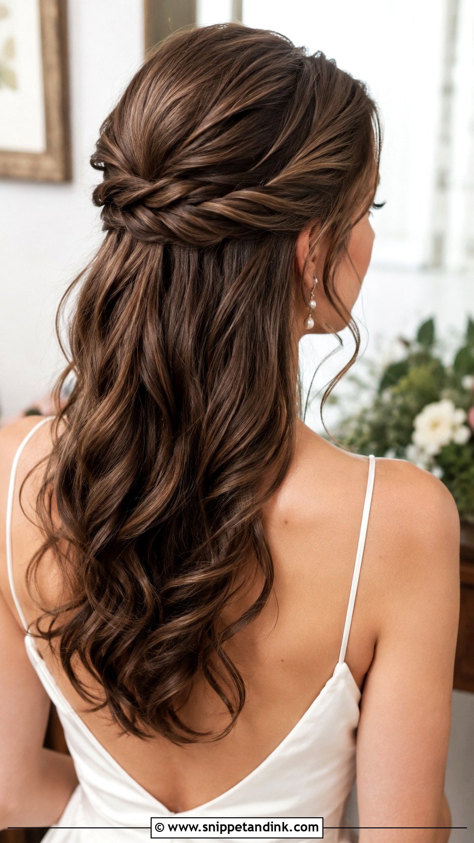 Half Up Wedding Hair With Twisted Crown - Snippet and Ink - 20 Half-Up Do Wedding Hair Ideas