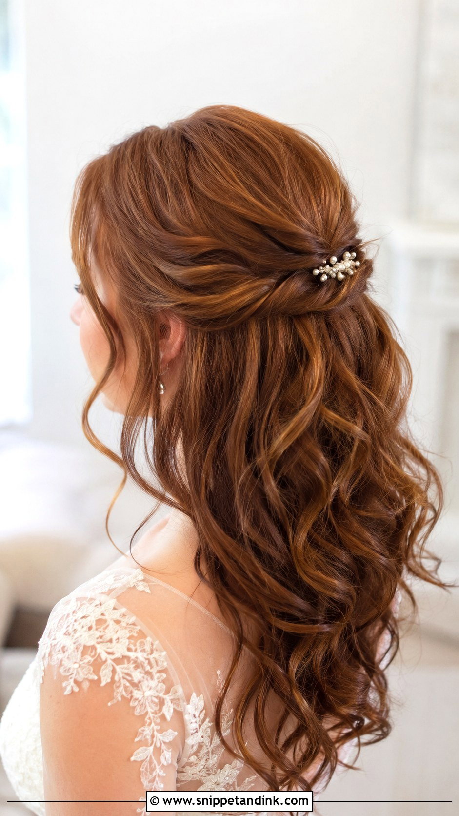 Half Up Wedding Hair With Twists - Snippet and Ink - 15 Halfup Hairstyle for Long Hair Wedding Ideas