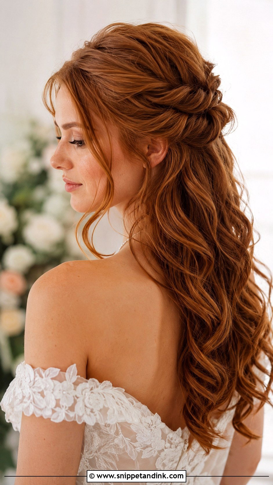 Half Up Wedding Hair With Twists - Snippet and Ink - 15 Half-Up Wedding Long Hairstyles