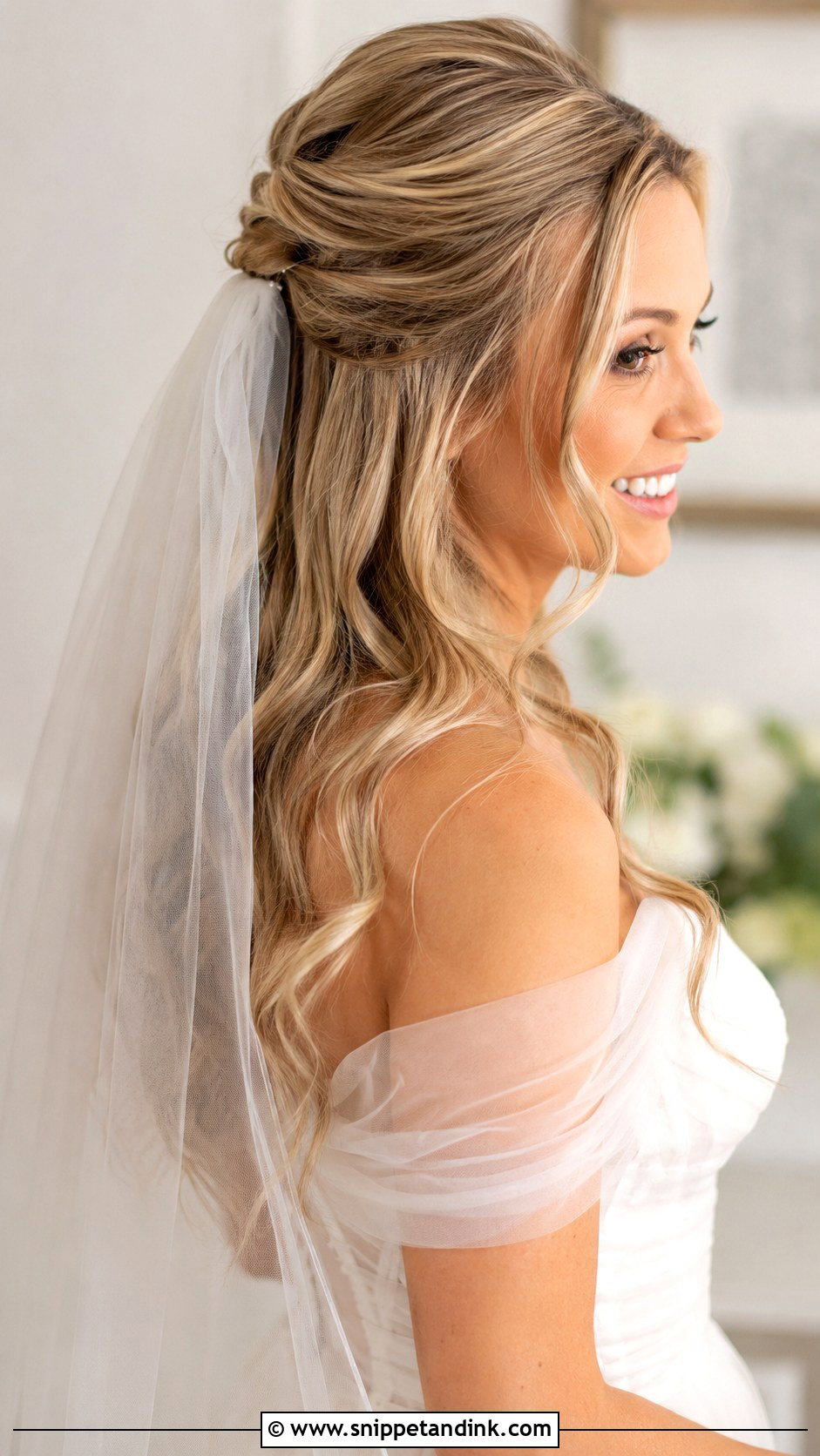Half Up Wedding Hair With Twists - Snippet and Ink - 20 Half-Up Hair for Wedding Ideas