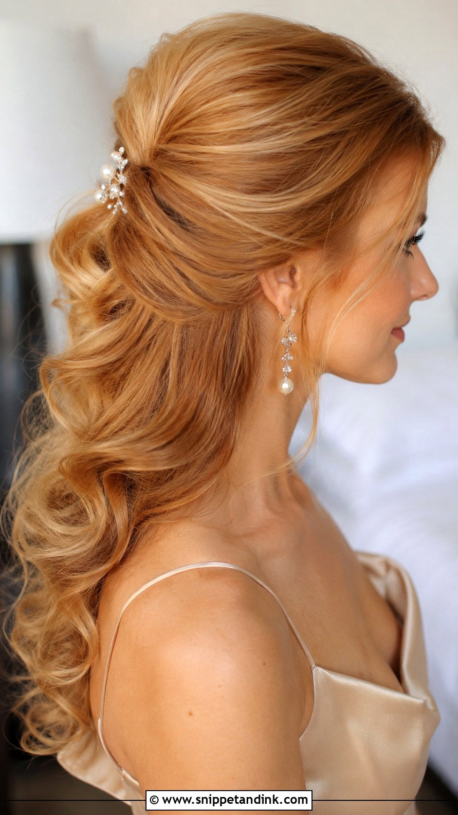 Half Up Wedding Hair With Volume - Snippet and Ink - 15 Mom Half-Up Half-Down Wedding Hairstyles