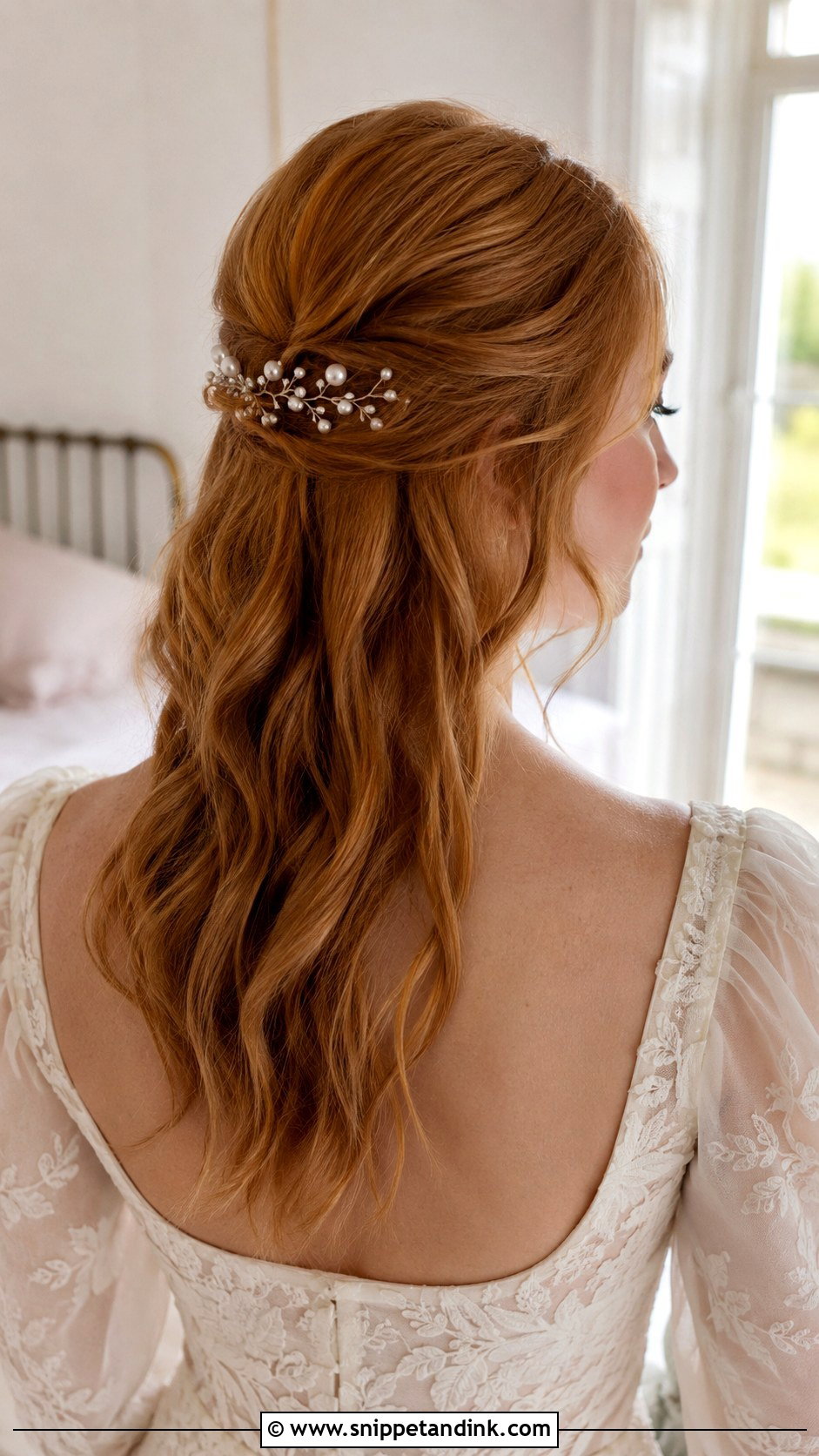 Half Up Wedding Hair - Snippet and Ink - 15 Minimalist Wedding Hair Ideas