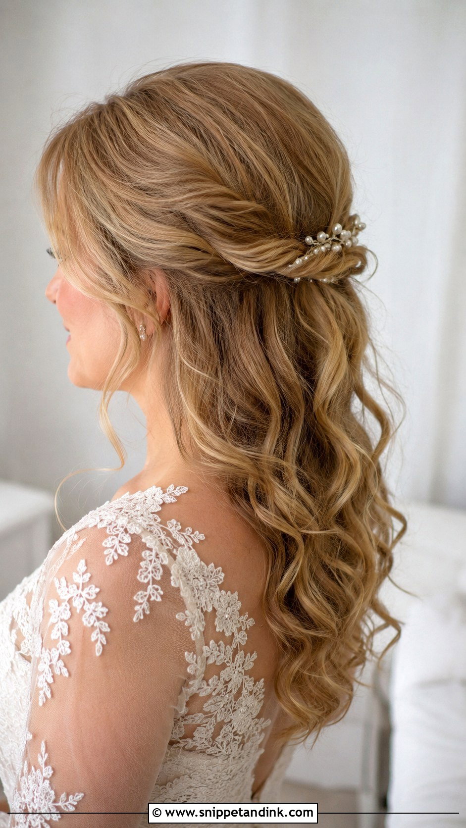 Half Up Wedding Hairstyle For Thinning Hair - Snippet and Ink - 15 Wedding Hairstyles for Thinning Hair