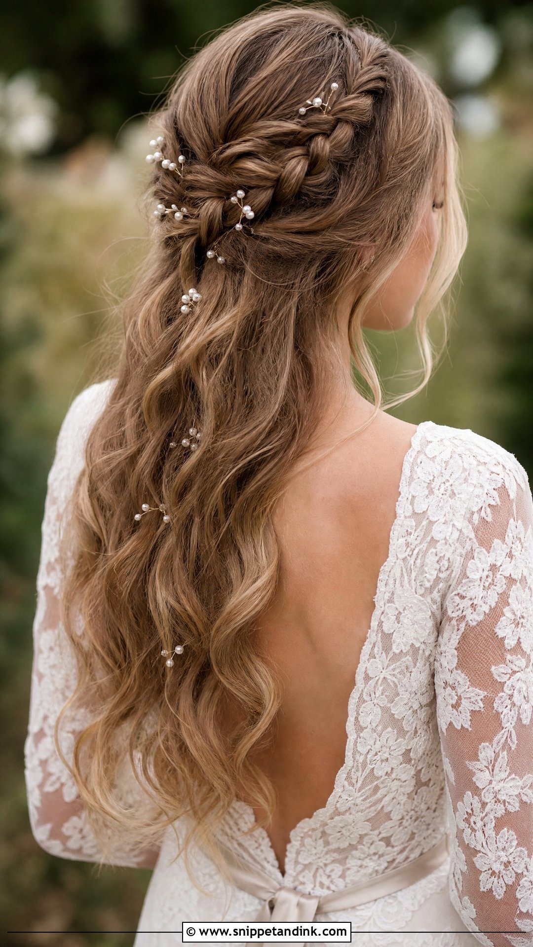 Half Up Wedding Hairstyle With Side Braid - Snippet and Ink - 20 Half-Up and Half-Down Wedding Hairstyles