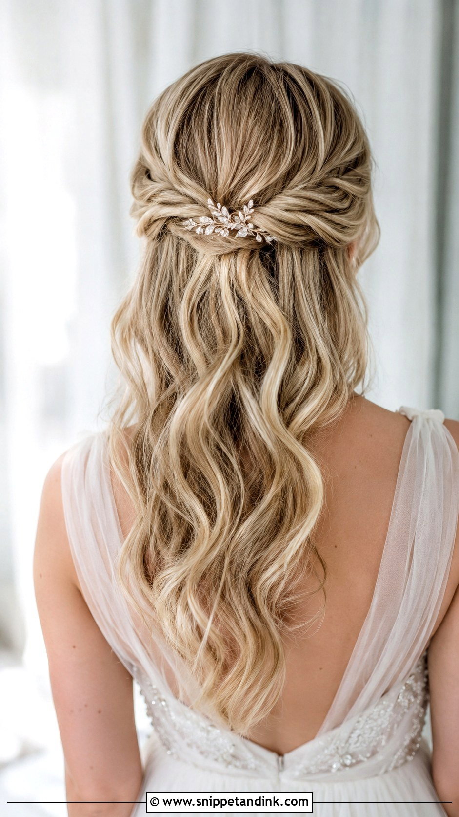 Half Up Wedding Updo For Medium Hair - Snippet and Ink - 15 Medium Length Hair Updos Wedding